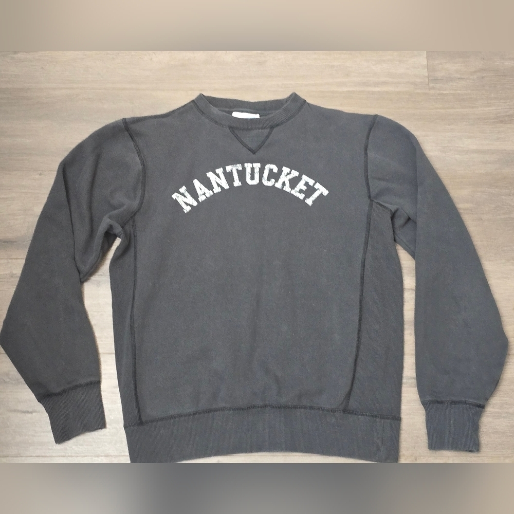 Nantucket Blue 84 Washed Black Crewneck Womens Size Small Streetwear Preppy - Picture 1 of 6